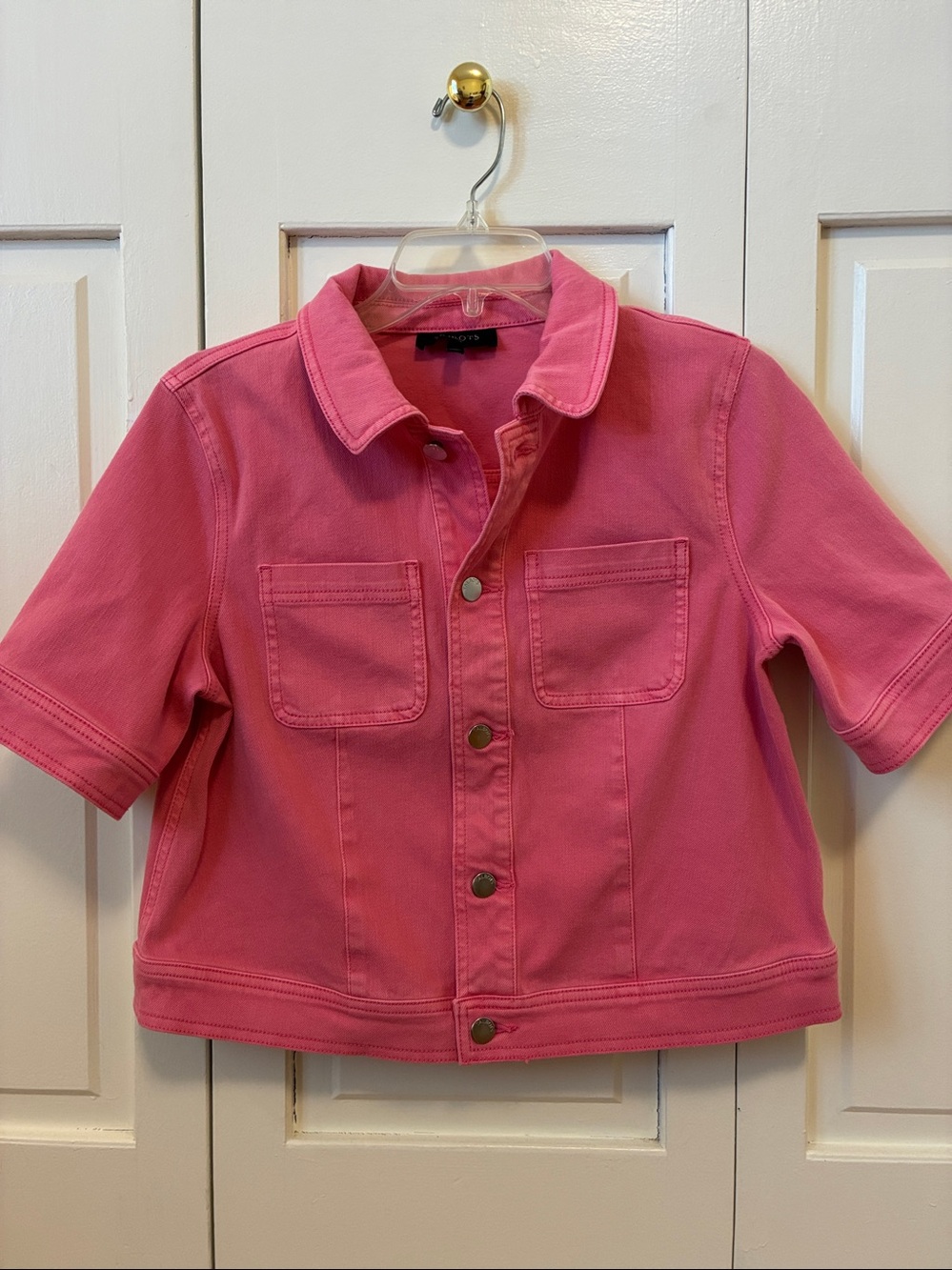 Talbots Petite Short Sleeved Jean Jacket EUC